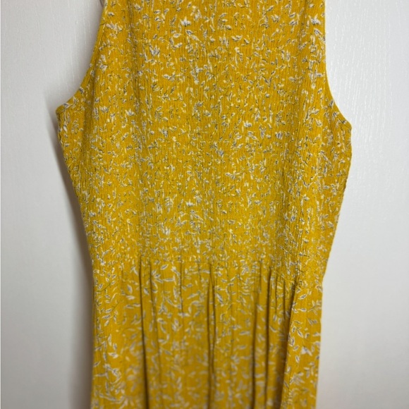 ZATTCAS’ Smocked top Midi Tiered Floral Dress Yellow/White size Medium - Picture 15 of 16
